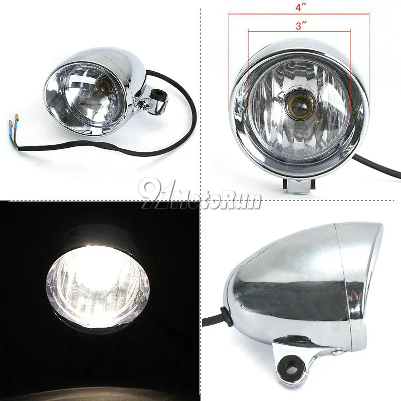 2x4 ''Хромированная фара для мотоцикла противотуманная светильник РА Honda Shadow