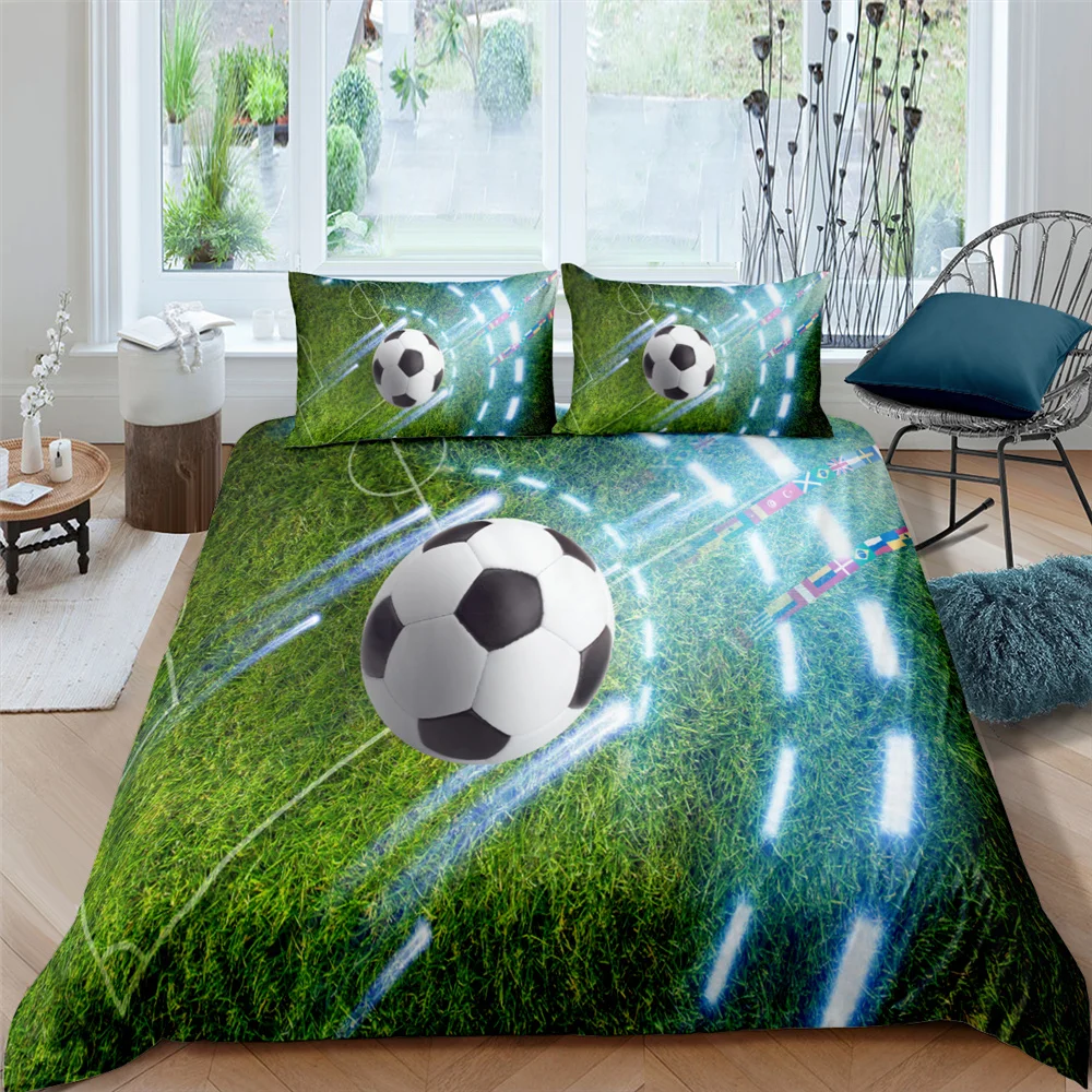 

New Sports Football Bedding Set Duvet Cover and Pillowcase Luxury Home Textiles 3D Digital Printing Pattern
