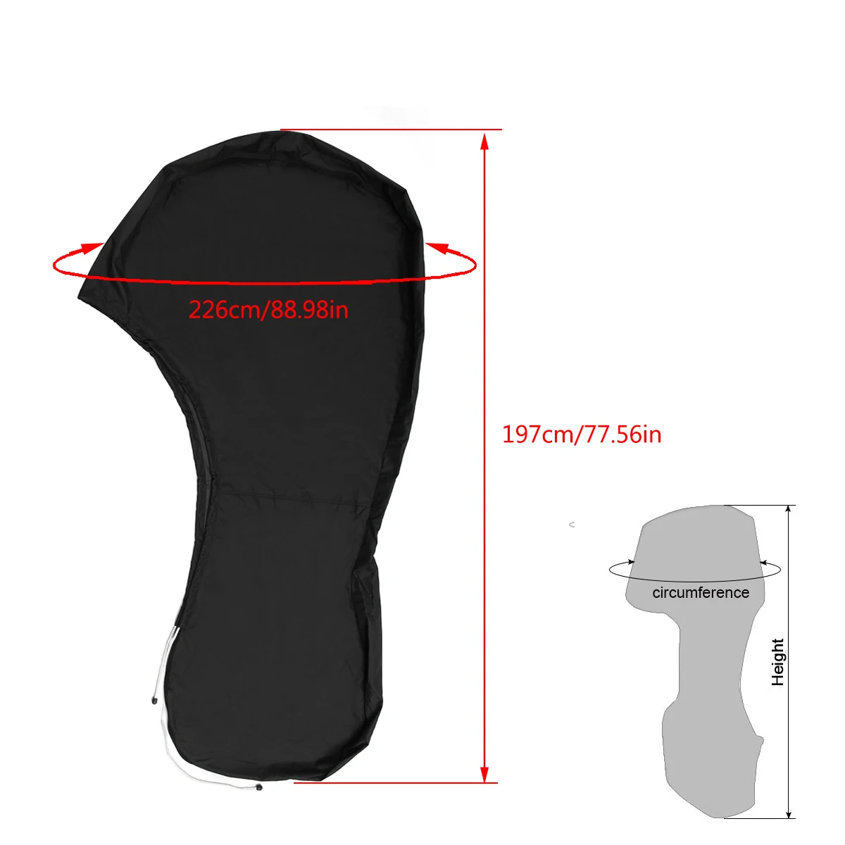 

420D Boat Full Outboard Engine Cover Protector Waterproof For 100-150HP Motors