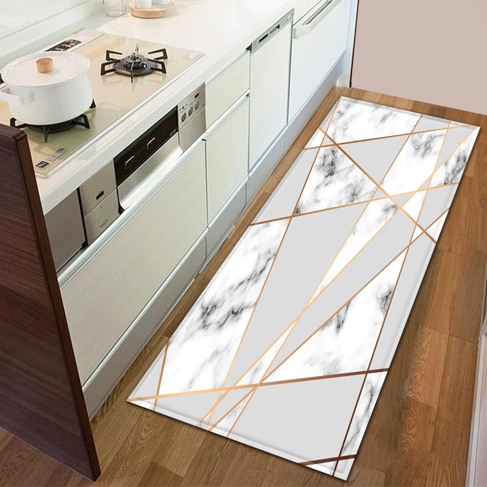 

Modern Kitchen Doormat Decoration Bedroom Carpet Bathroom Anti-Slip Floor Home Balcony Hallway Long Rug Bedside Living Room Mat
