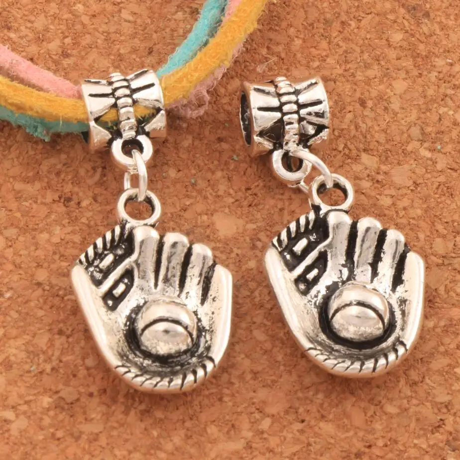 19 шт. бейсбольные большие бусины из цинкового сплава|Шармы| |