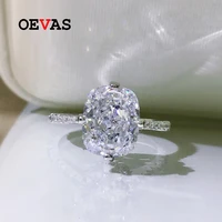 oevas 100 925 sterling silver 810mm high carbon diamon ice flower cut rings for women sparkling wedding fine jewelry wholesale