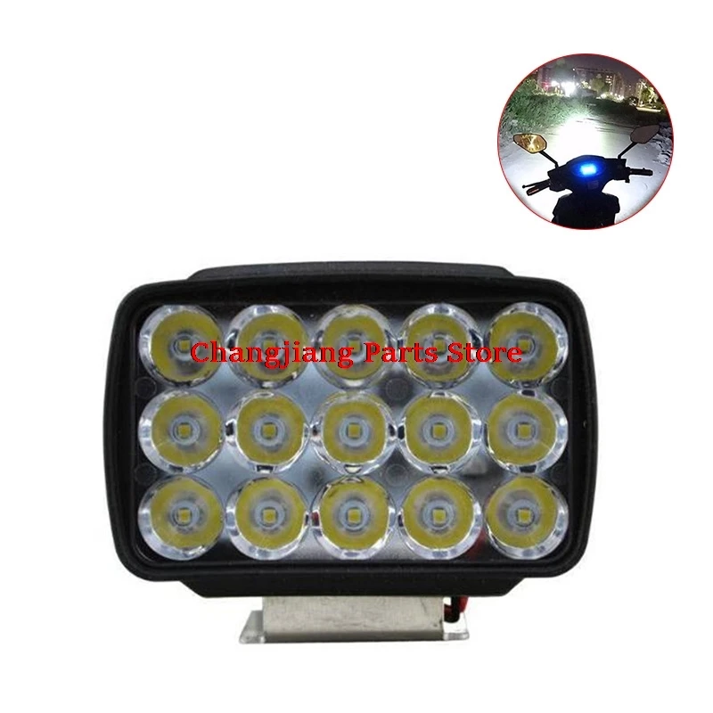

1PC New Motorcycle Headlight Spot Light 15 LED 1500LM for motorcycles Motos ATV UTV Scooter Lighting 12V