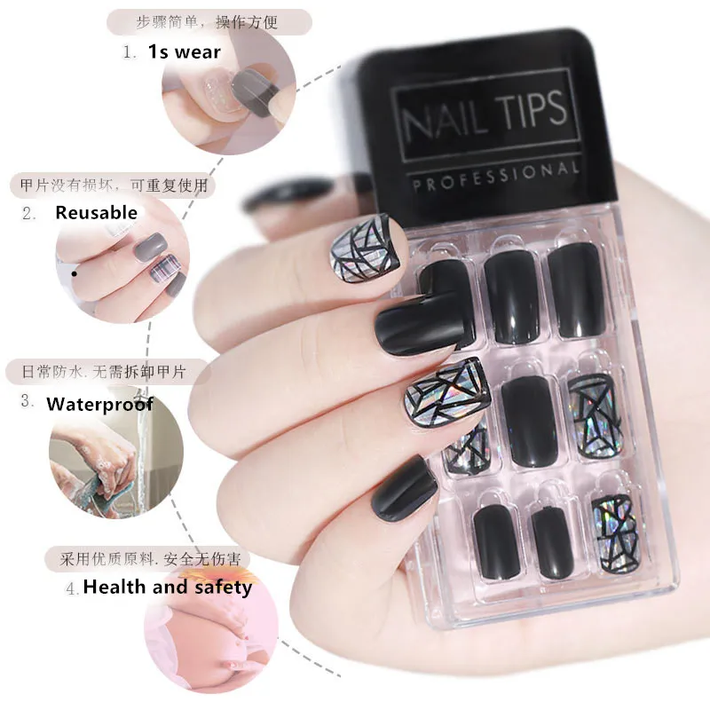 Новое поступление женские гвозди в стиле панк флейты для ногтей мраморные