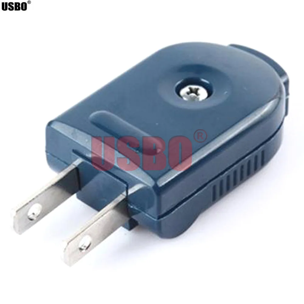 Синий Американский 2 контактный разъем 10 А 250 В с вращением на 90 градусов|us socket|adaptor
