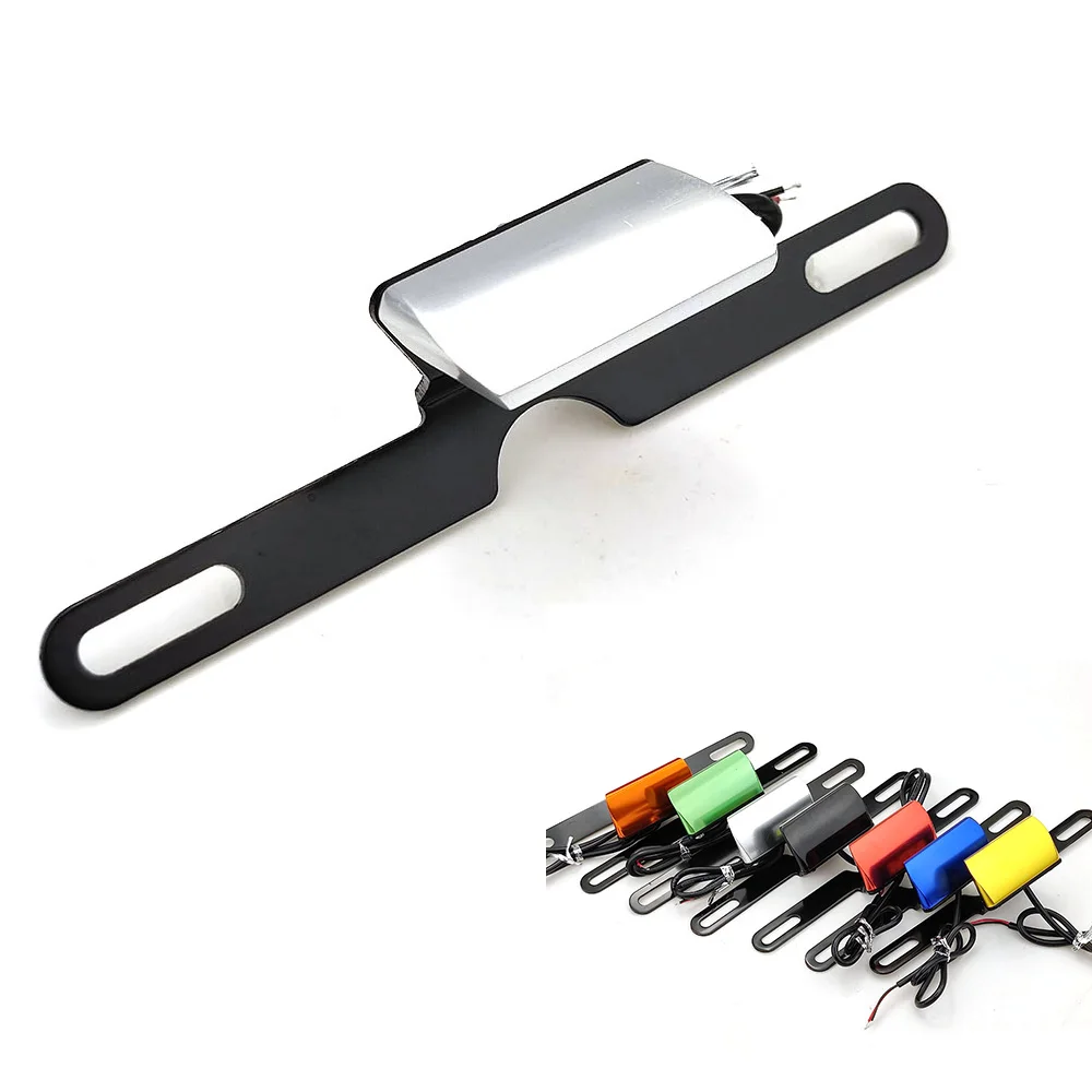 Универсальный Аксессуары для мотоциклов ЧПУ Алюминий Номерной Знак свет Yamaha FZS FZ6