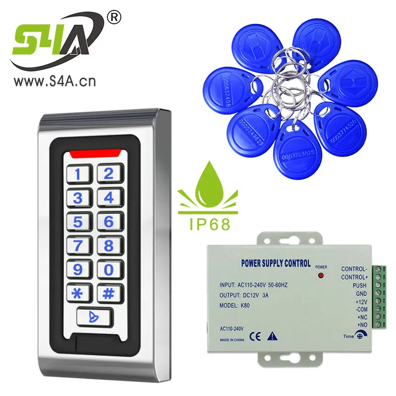 IP68 Водонепроницаемая автономная RFID металлическая клавиатура контроля доступа