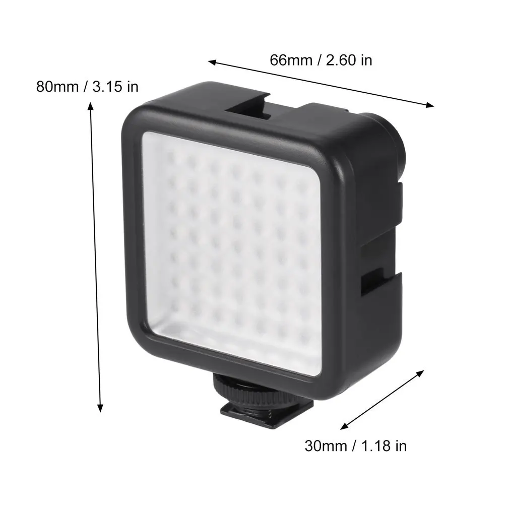

High Quality Long Life 5.5W 800lm 6000K Mini Portable 49 LED Video Light Lamp Photographic Photo Lighting for Camera Photography