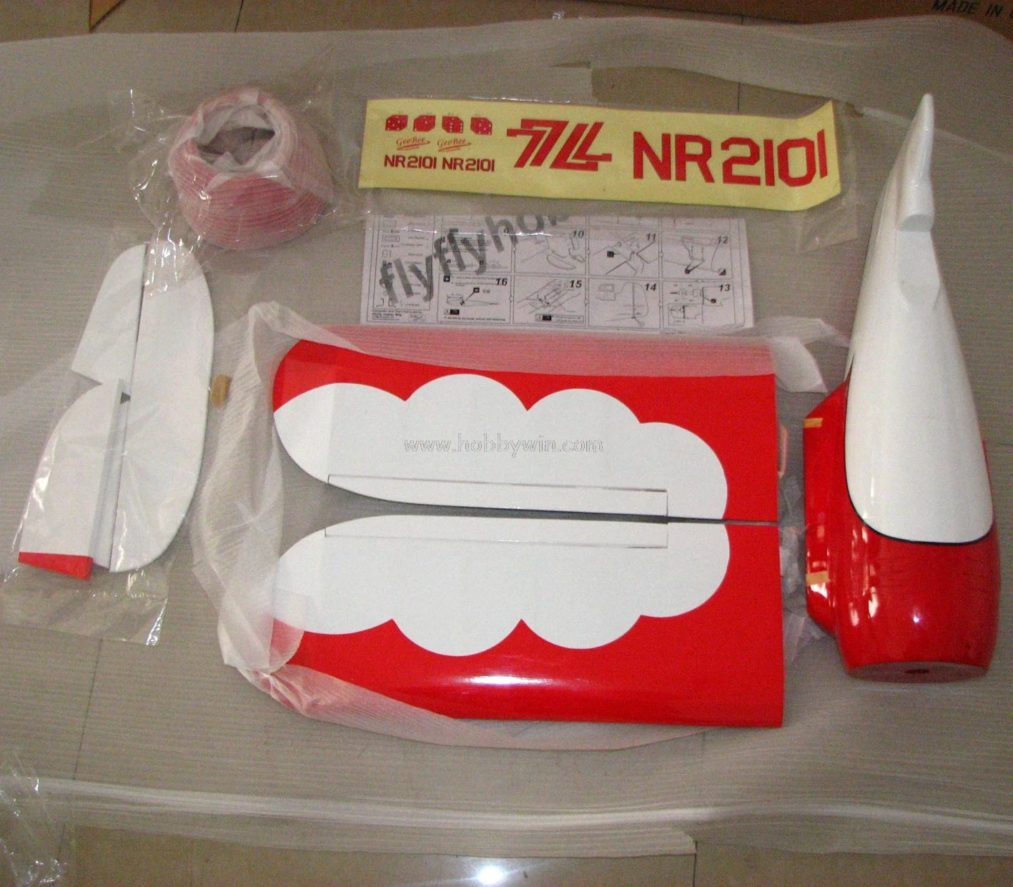 FlyFly Gee Bee 1036 мм комплект без электрической части стекловолокна и дерева RC модель Sporter самолет