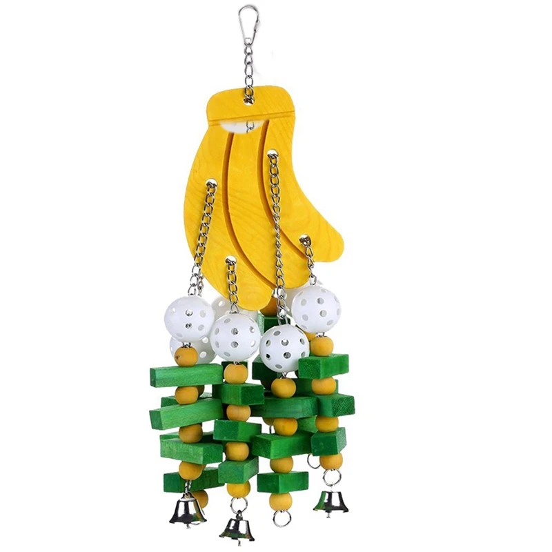 

Жевательная игрушка для птиц, большая и средняя клетка для попугаев, игрушки для укусов, африканские серые масолы, какаду, эклектус, банан