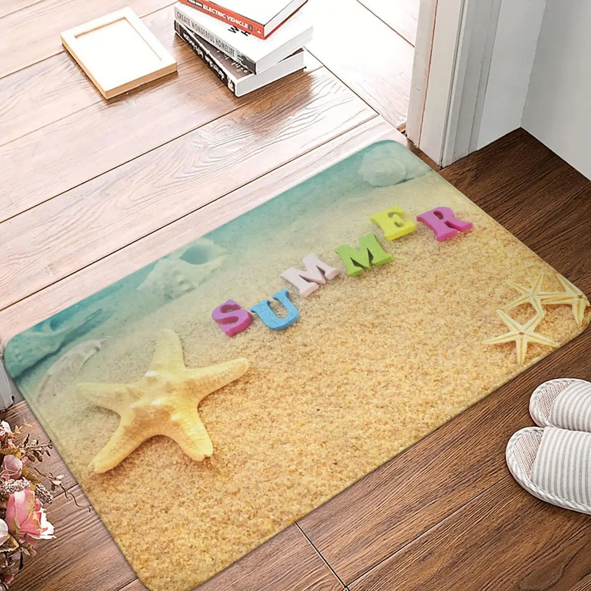 

Красивый пейзаж, морские звезды, Придверный коврик для спальни, современный вход, искусственный морской звезды, противоскользящий напольны...