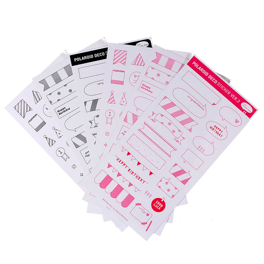 

JETTING 6 sheets Calendar paper sticker bookmark DIY scrapbooking polaroid diary album sticker stationery toy for kids