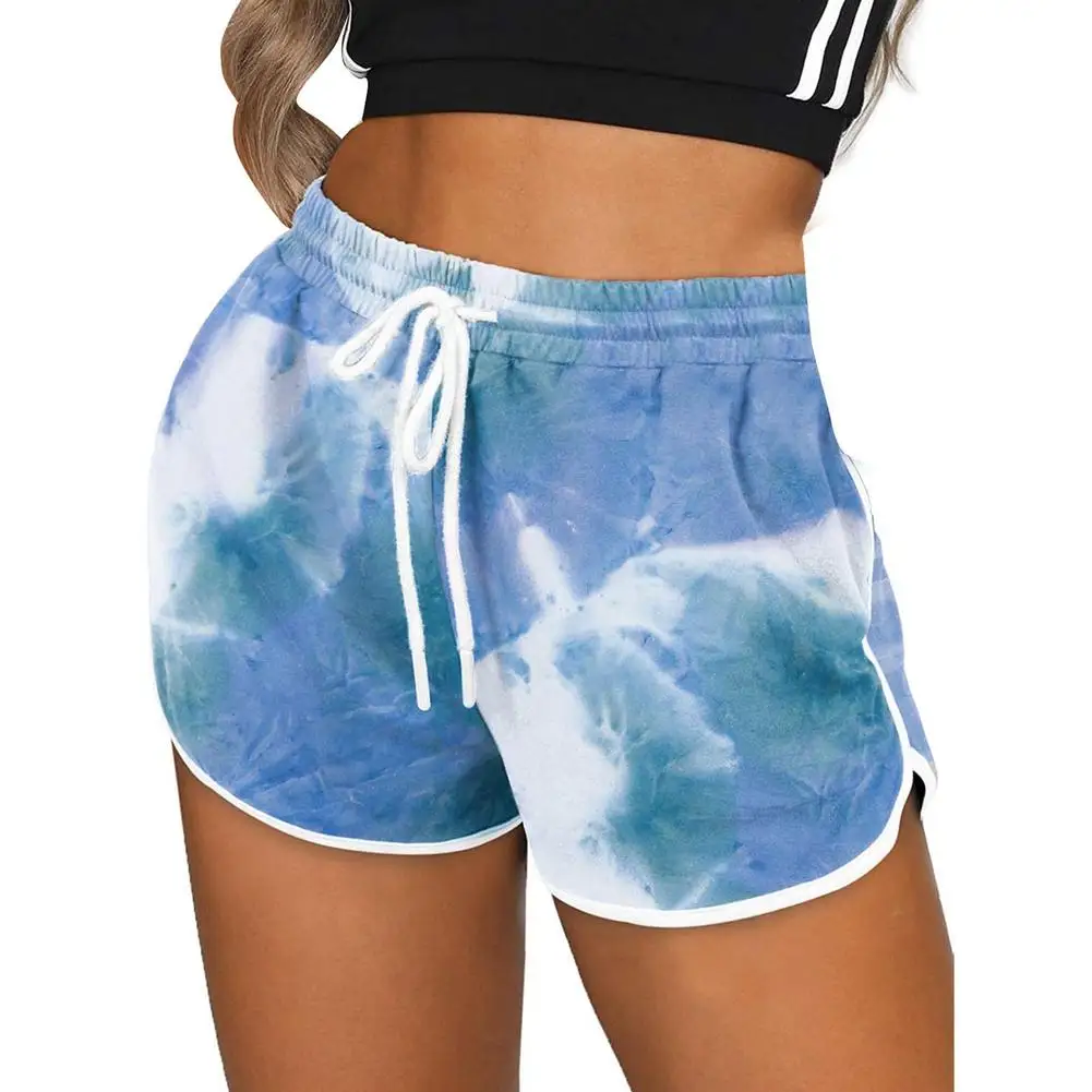 

Women Short Pant Tie Dye Athletic Shorts Casual Lady Soft Solid Color Leisure Female Workout Skinny Stretch Shorts New 2021