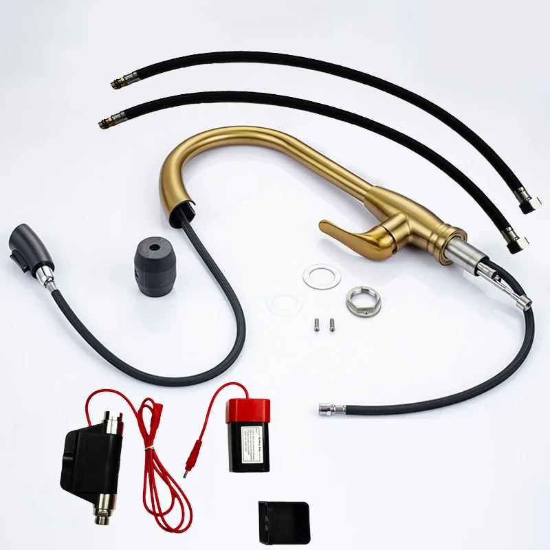 

Touch Kitchen Faucet SDSN Rose Gold Pull Out Kitchen Sink Faucets Sensor Pull Down Kitchen Mixer Tap Gold Touch Kitchen Faucets