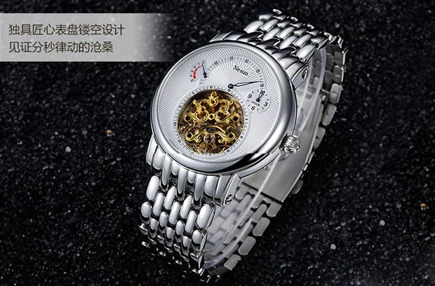 Швейцарские роскошные Брендовые Часы Nesun Hollow Tourbillon, Мужские автоматические механические часы, сапфировые водонепроницаемые часы N9081-4