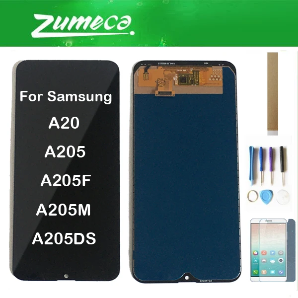 ЖК дисплей с сенсорным экраном дигитайзер Incell для Samsung Galaxy A20 A205 A205F A205M A205DS черный