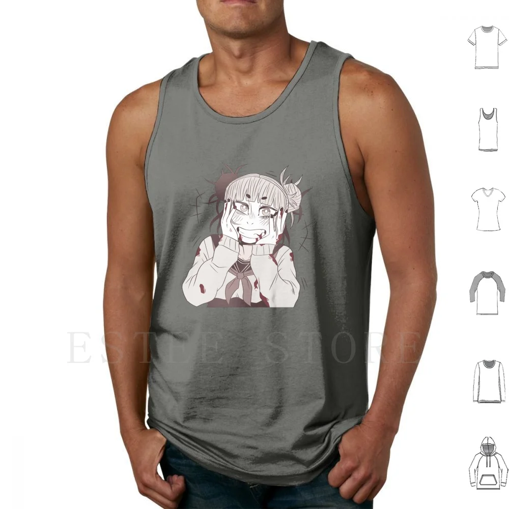 

Toga Tank Tops Vest Sleeveless Toga Himiko Himiko Toga Toga Villains Bnha Villain Mha Boku No Hero Academia Slight Blood