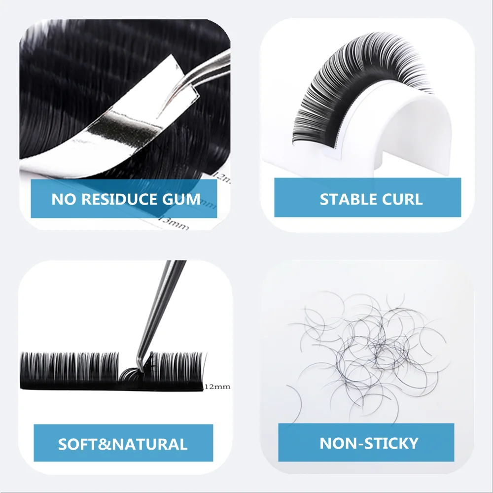 Накладные ресницы для наращивания 16 рядов