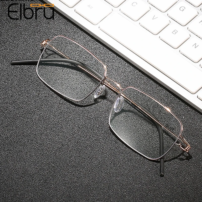 

Очки Elbru для чтения с защитой от сисветильник света для мужчин и женщин, винтажные ульсветильник квадратные пресбиопические очки из мягкого...