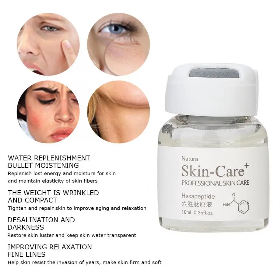 10 мл шесть пептидов чистая жидкость против морщин старения Сыворотка для ухода