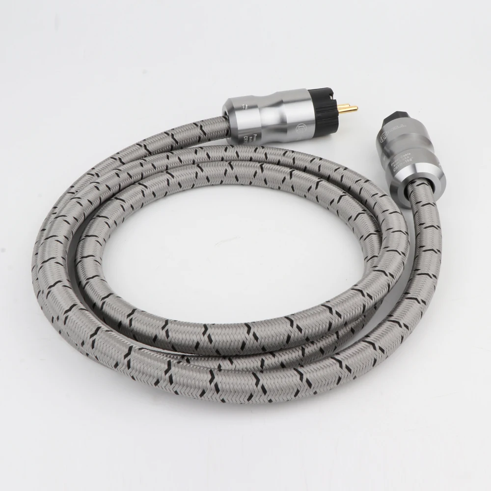 

HiFi Audio Gold Plated Plugs EU/US Version AC power Cord Power Cable