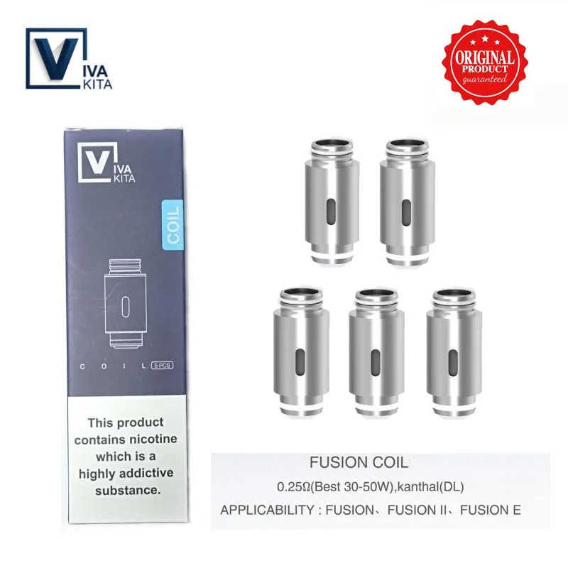 Оригинальные 10 шт. Vaptio Fusion катушки 50 Вт Vape Coil Core S2 0 25/S5 5/S8 0.8ohm для Fusion/Fusion 2/SP/Fusion