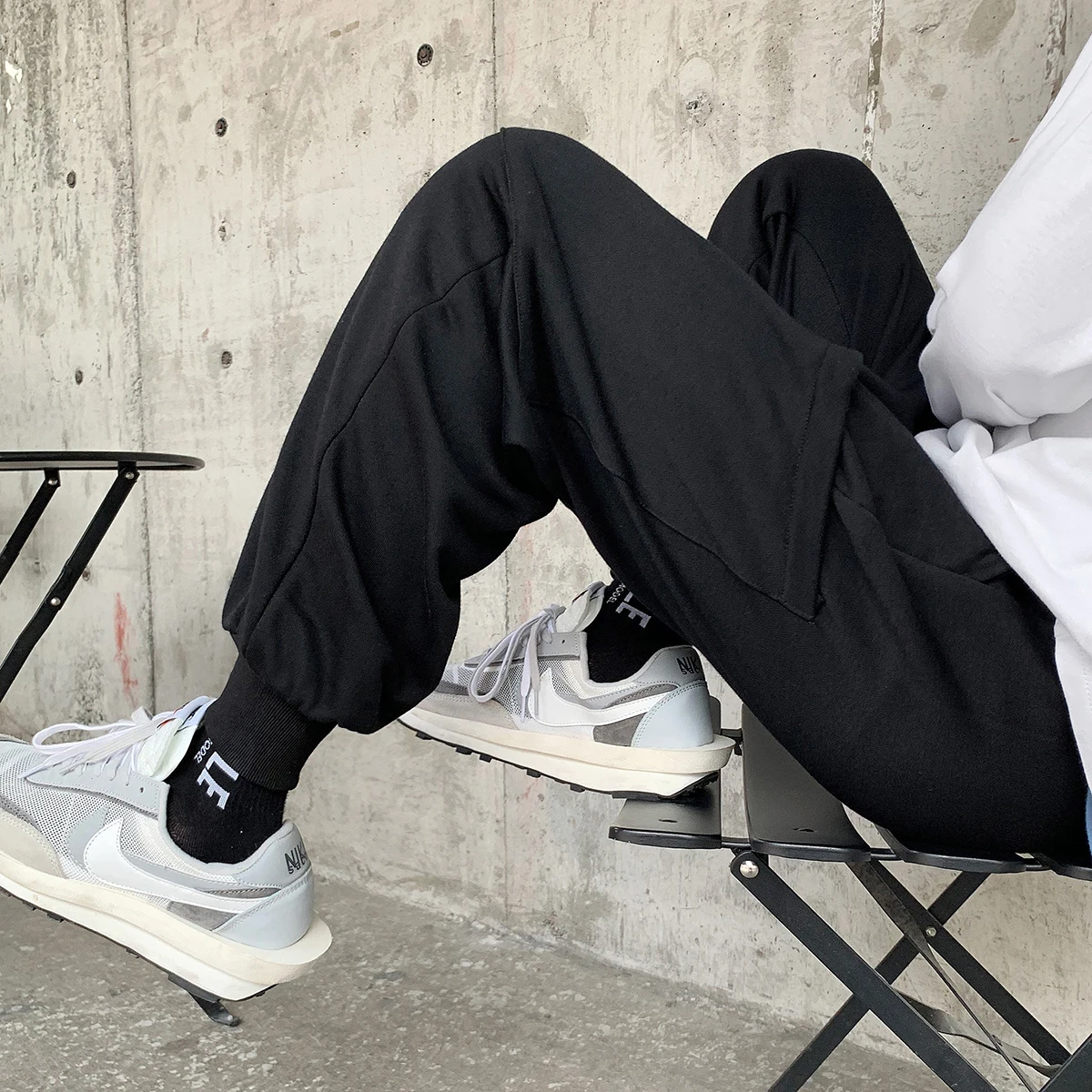 Брюки LEGIBLE мужские однотонные свободные повседневные штаны до щиколотки