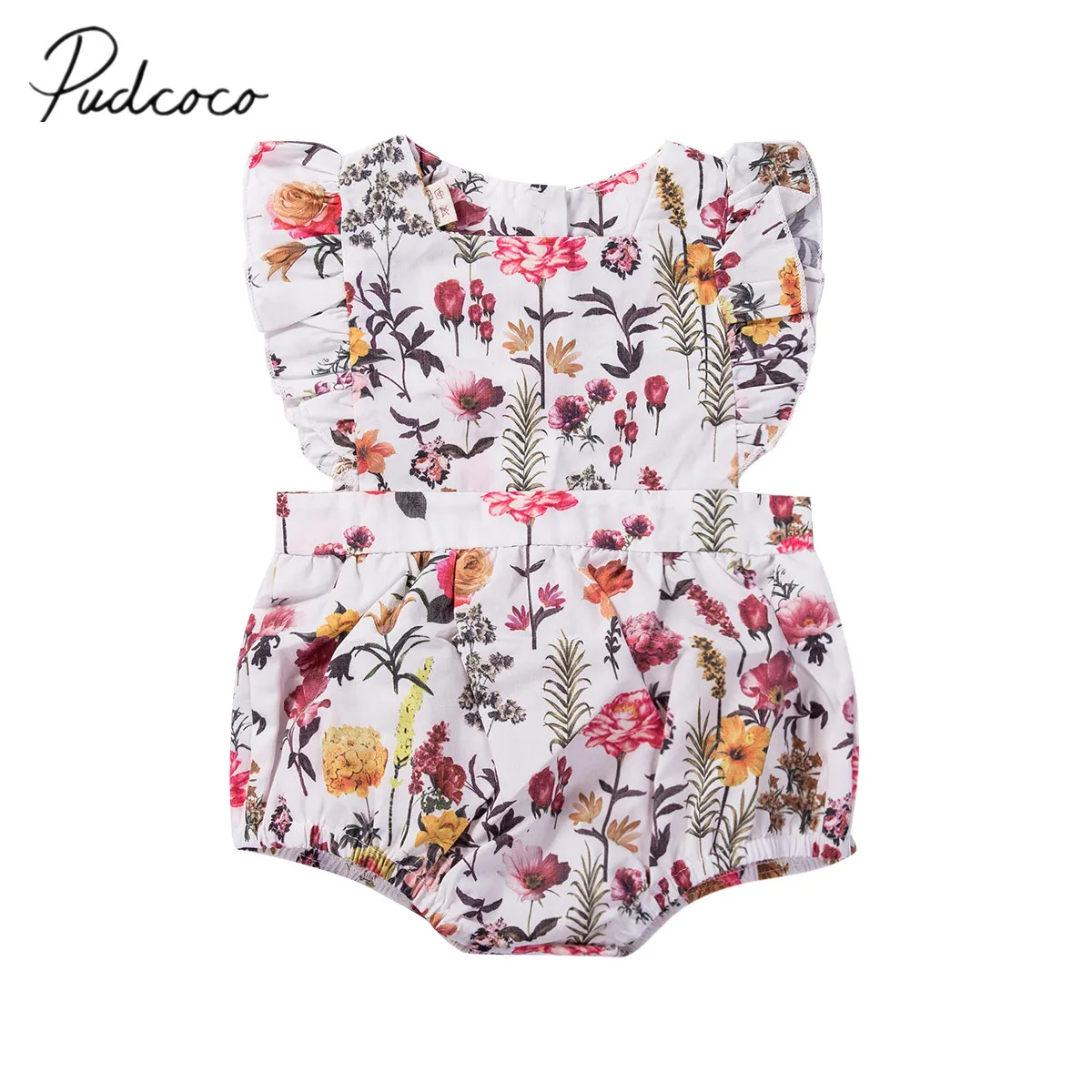 Детский комбинезон с оборками без рукавов на возраст 0 24 месяца|Боди для малышек| |