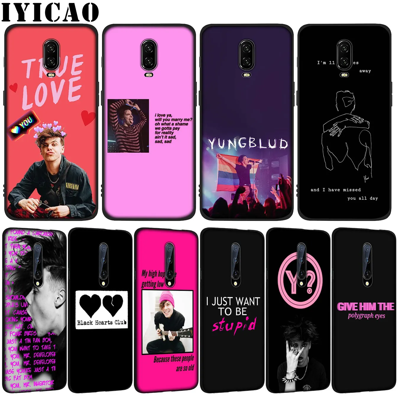 Yungblud рэпер певец мягкий из термопластика Черный силиконовый чехол для телефона