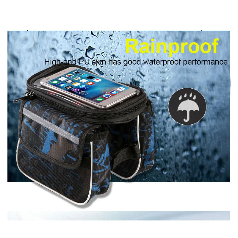 

The New Bicycle Bag Touch Screen Mobile Phone Bags Mountain Bike Riding Equipment Large-Capacity Top Tube Bicycle Accessories
