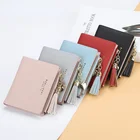 Женский кошелек, короткий женский кошелек для монет, модные кошельки для женщин, держатель для карт, маленький дамский кошелек, Женский мини-клатч с застежкой, кошелек