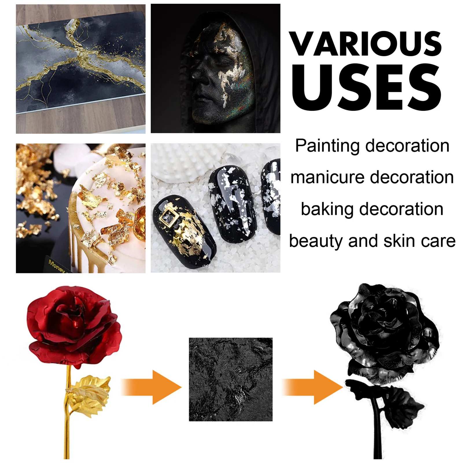 

Gold Foil Foil Leaf Painting Art For Nail Imitation Leaf Nails Painting Crafts Jewelry Fabrication
