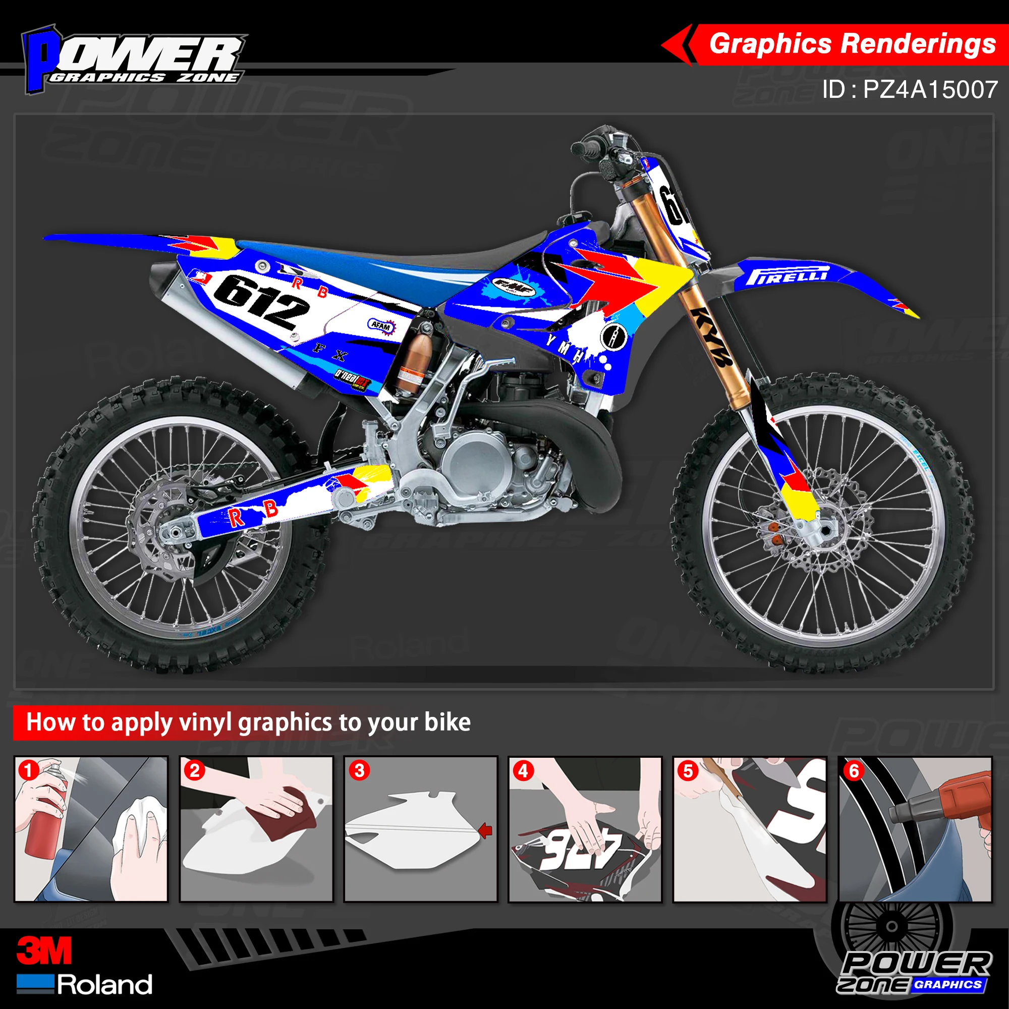 PowerZone пользовательские команды графики фоны наклейки 3 М Набор для YAMAHA 2015 2016 2017 2018