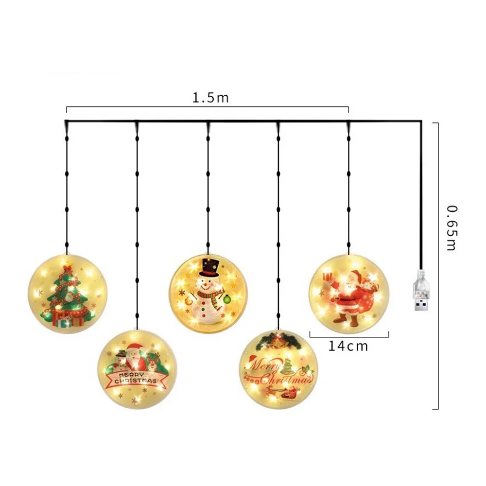 

Christmas Decoration String Light 3D Pendant Lamp Outdoor Indoor Star Snowflake Lights for Home Room Window Curtain Wall Decor