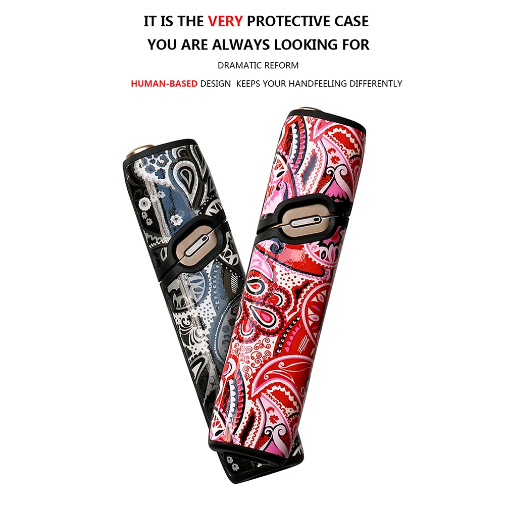 

IQOS Multi Colorful Paisley Protective Case Waterdrops Cashews-like Door Cover For Electronic Cigarette Decorative Accessories