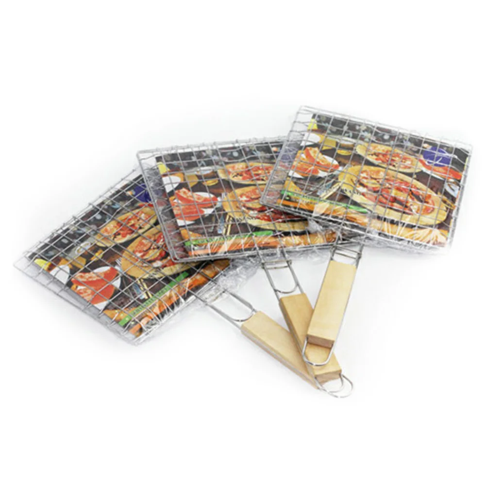 Барбекю сетки Кемпинг Гриль стойка барбекю клип Папка гриль жареная папка