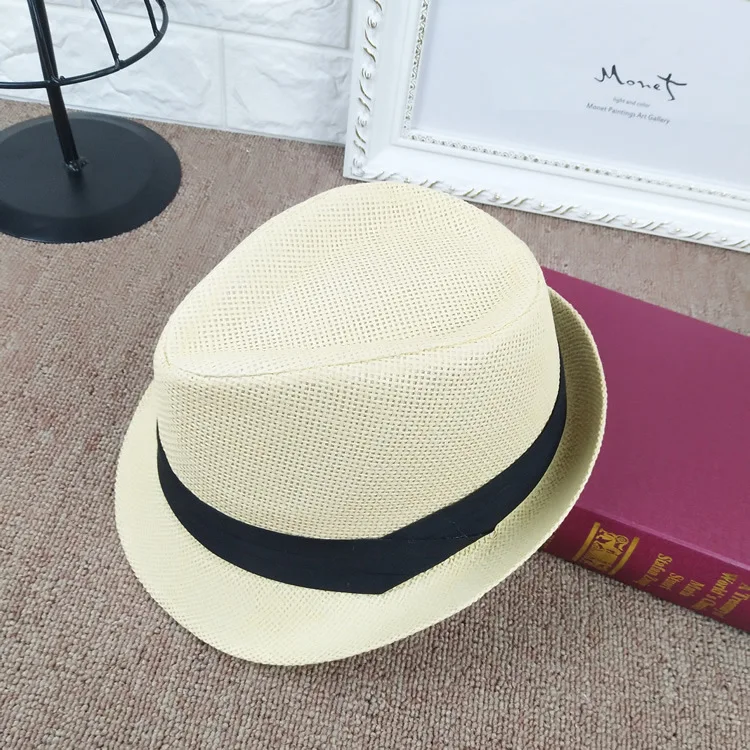 Модные шляпы для мужчин и женщин Панама соломенный джазовый головной убор
