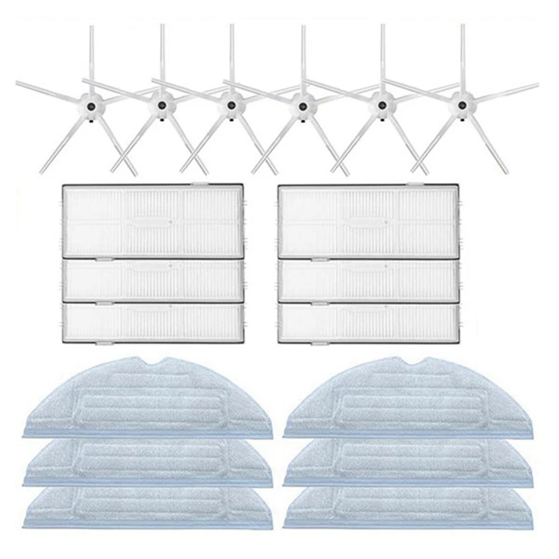 

Сменные детали для Xiaomi Roborock S7 T7S T7Plus, фильтр НЕРА, тканевая салфетка для мытья, боковая щетка