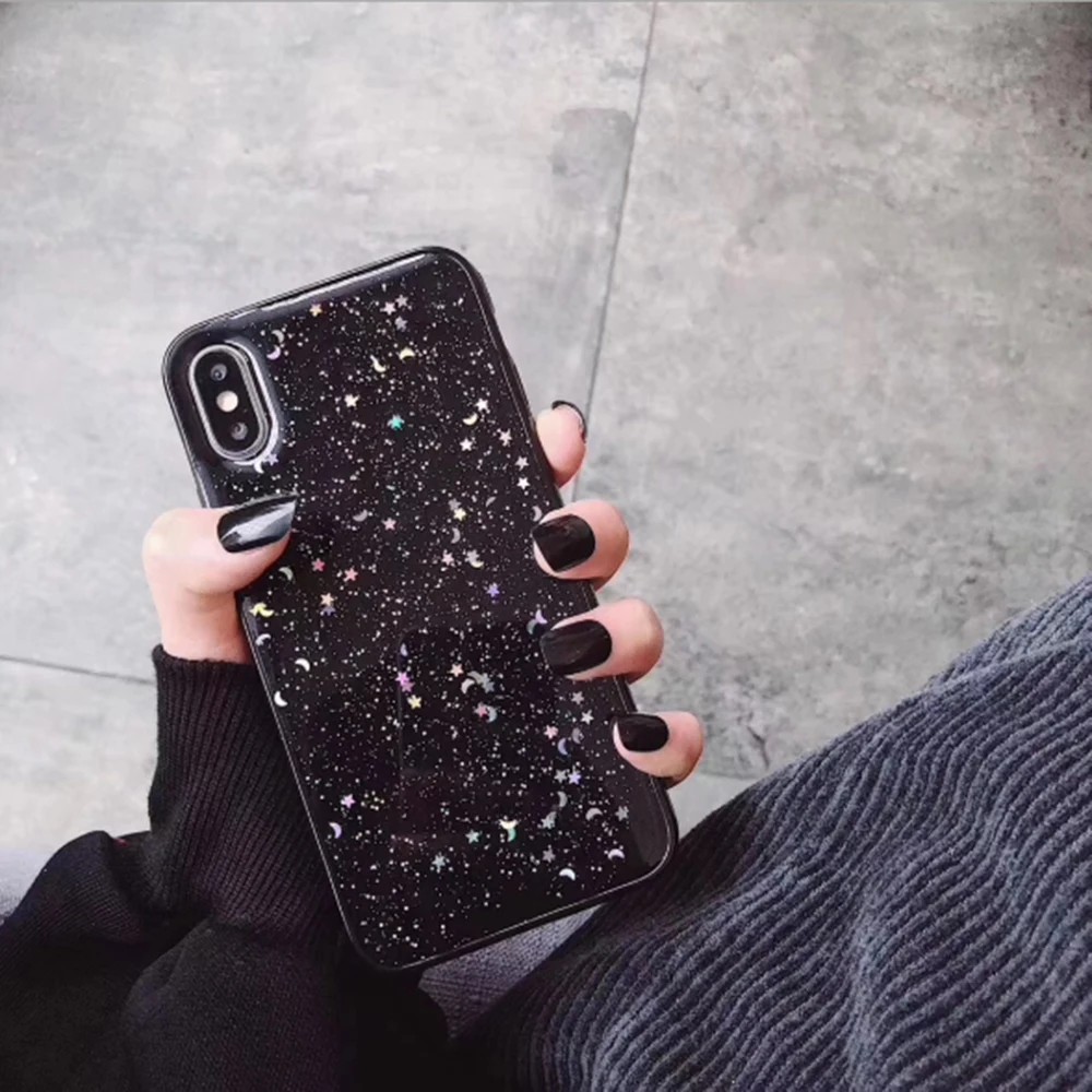 Модный Блестящий чехол для телефона iPhone 11 Pro X XR XS Max 7 8 6 6s Plus мягкий блестящий с