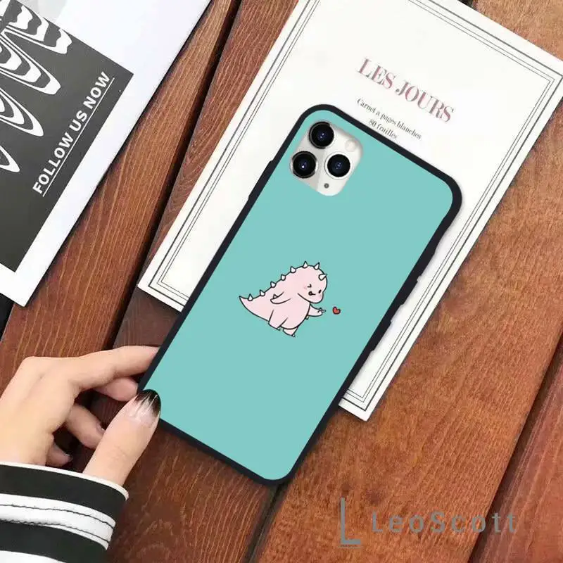 

love dinosaur Cartoon friend Phone Case for iPhone 11 12 pro XS MAX 8 7 6 6S Plus X 5S SE 2020 XR