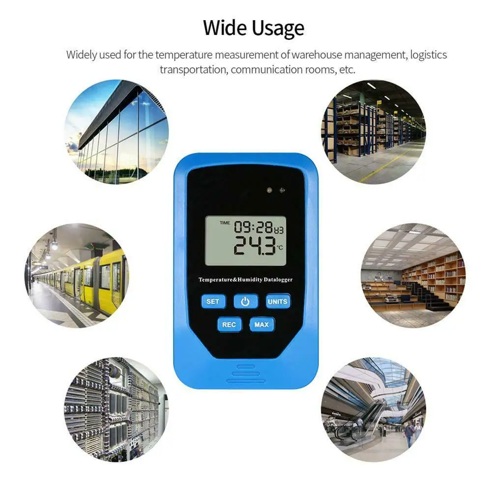 

AMYGOJJ RH TEMP Recorder Thermometer TL-505 USB Humidity Temperature Data Logger