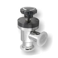 kf16 manual kf high vacuum baffle valve sus304 vacuum angle valve flapper valve
