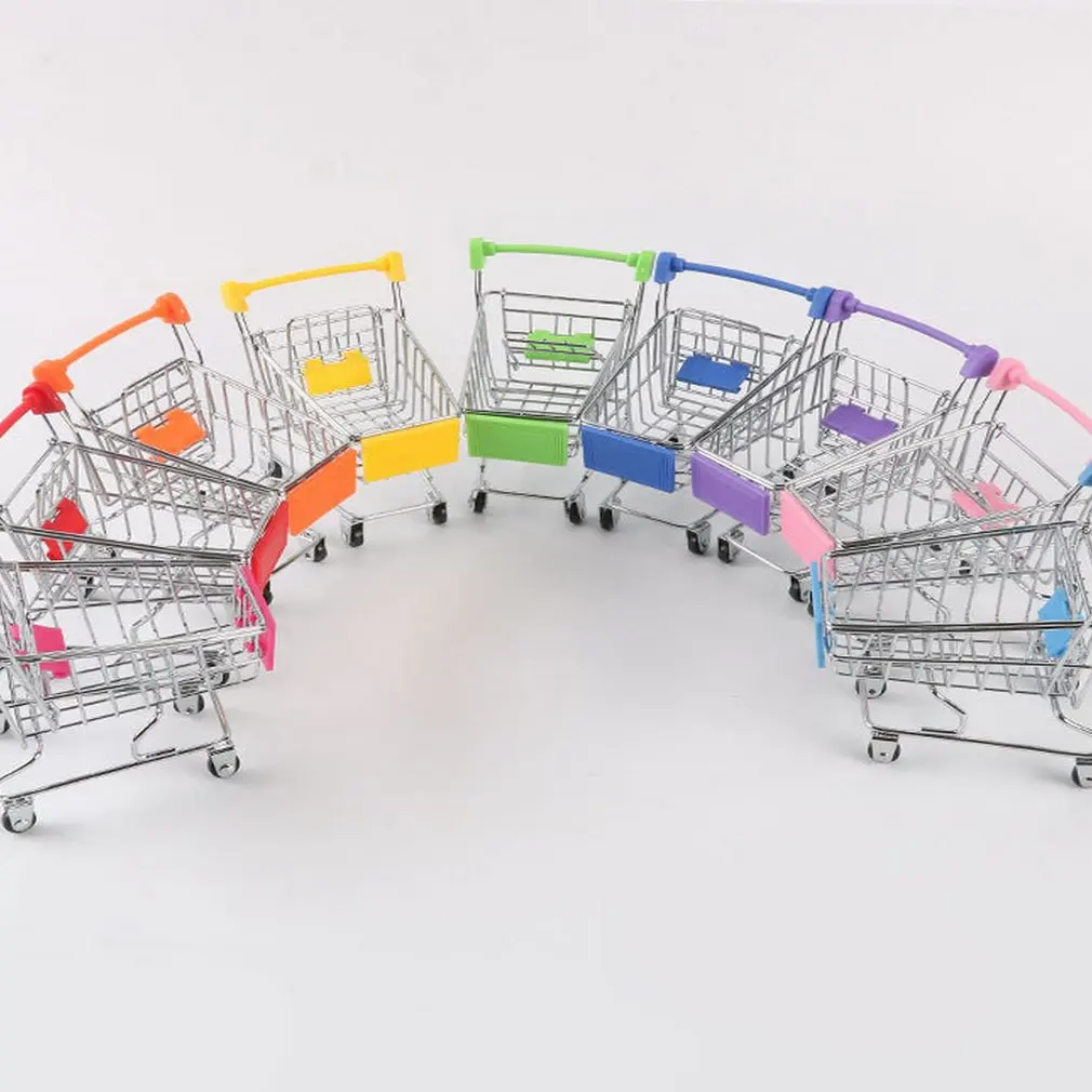 

Creative Supermarket Mini Shopping Cart Trolley Metal Simulation Kid Toy