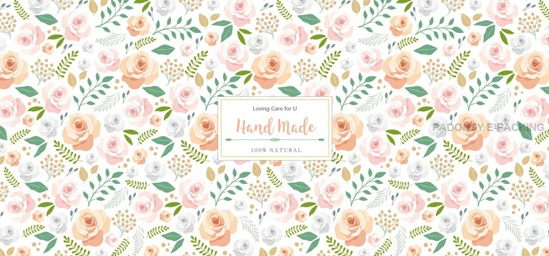 Оранжевая кремовая Роза печатная стандартная упаковка для мыла ручной работы