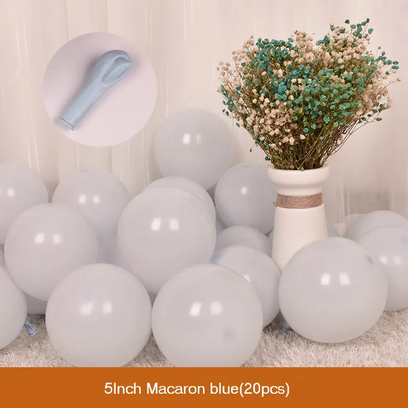Macaron Blue DIY прозрачный латексный шар в коробке, детские блоки любви для мальчиков и девочек, украшение для свадьбы, дня рождения, вечеринки - Цвет: Macaron Blue