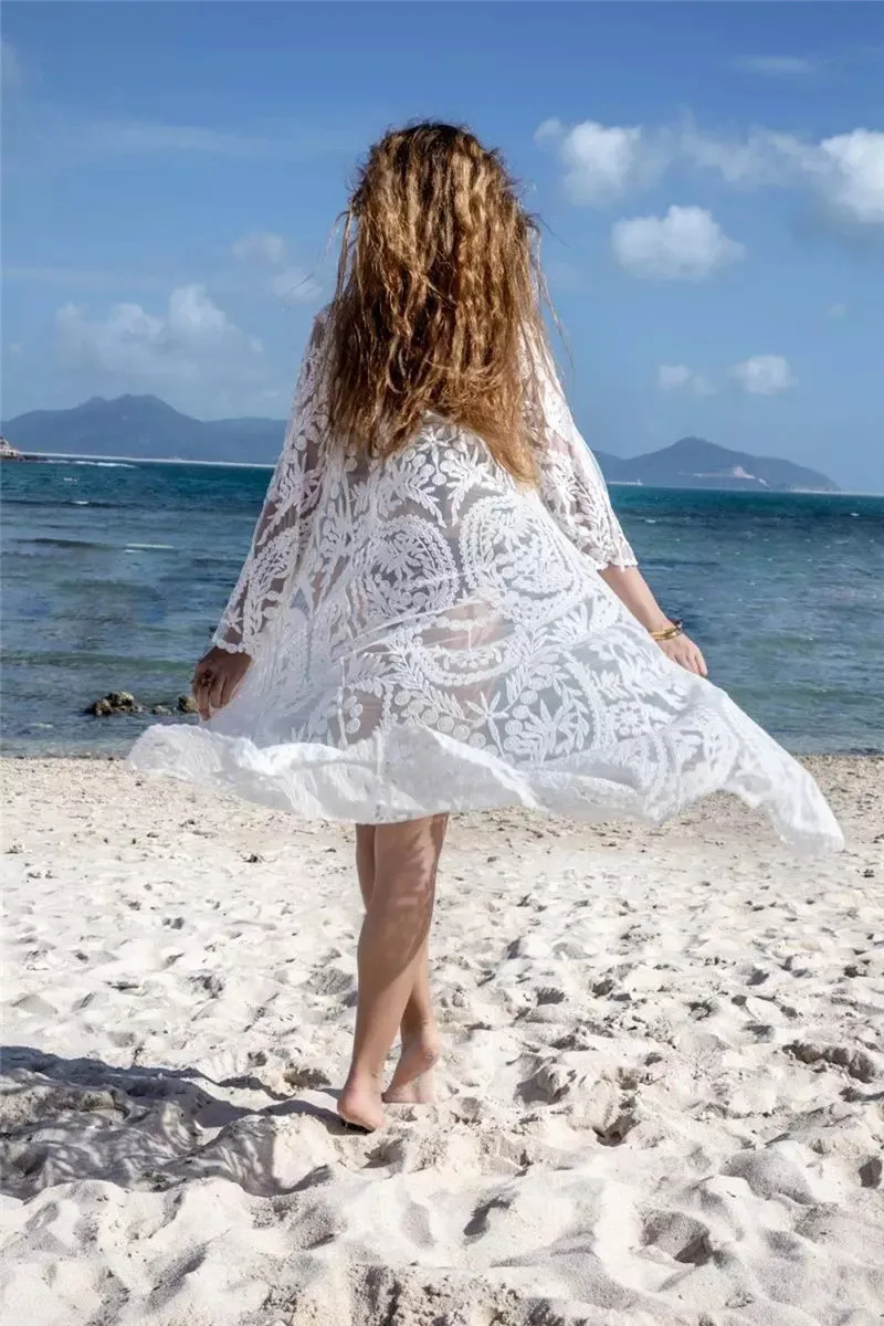 2020 летний женский купальник с кружевами вязанное крючком пляжное бикини длинным