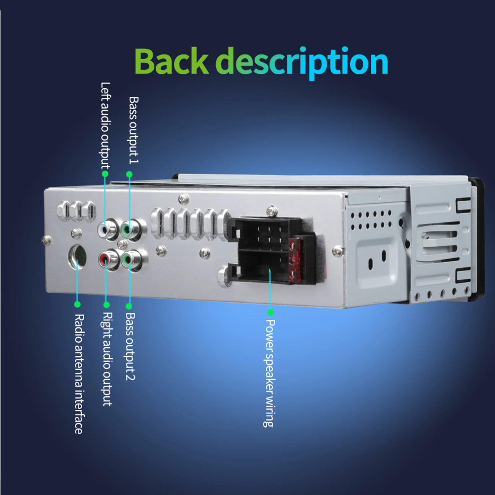 Автомобильная стереомагнитола 7 цветов HD ЖК-дисплей 1DIN 64 ГБ USB/IN-Dash голосовой