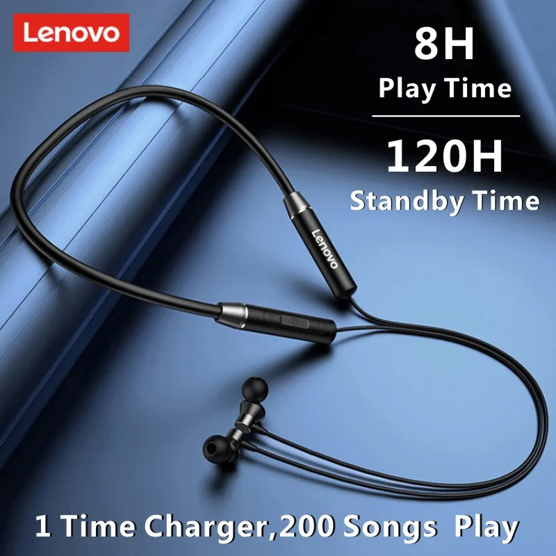 Lenovo HE05 Neckband Wireless Earphone Bluetooth 5.0 Stereo Magnetic Sports Headphones Running IPX5 Waterproof Headset | Электроника