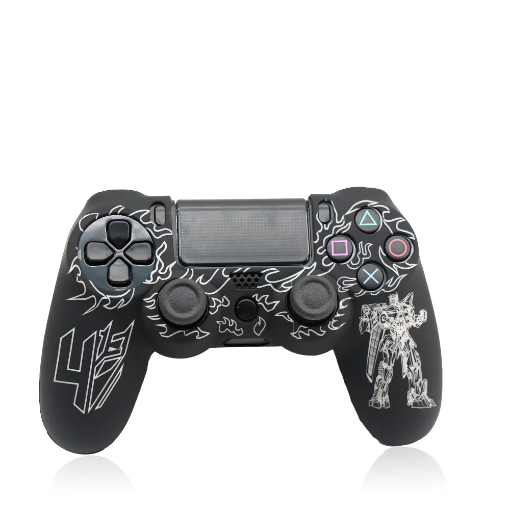 Красный Силиконовая обложка Защитный чехол для PS4/sony Игровые приставки 4 контроллер - Цвет: Красный