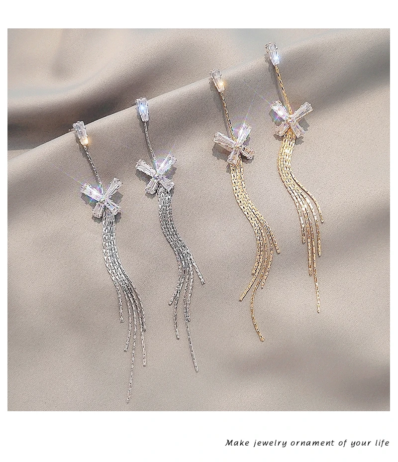 Высококачественные серьги бабочки кисточки Женские Простые темпераментные